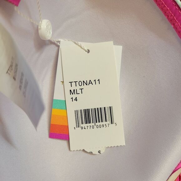 Trina Turk Morning Sunrise Bandeau One Piece Monokini Swimsuit Size 14 NEW - Picture 5 of 10